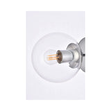 Living District Mimi 1-Light Metal Flush Mount In Chrome And Clear