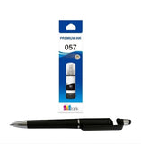 057 Black Ink Bottle 70ml (057) for Selected Printer with 3in1 MultiFunction Creative Mobile Phone Stand, Stylus Pen, Ballpoint