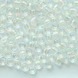 4mm Transparent Seed Beads for Jewelry Making 200 Grams About 3380 pcs,6/0 Glass Craft Beads for Making Earrings, Bracelets, Pen