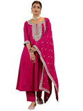 Libas Women'S Silk Blend Kurta Set (49236_Pink