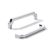 khtumeware 2-Pack 5 Inch Square Polished Chrome Cabinet Pulls, Solid Zinc Alloy Heavy-Duty Handles for Kitchen/Bathroom Cabinets