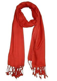 Kosweem 3D Plain Fashionable Winter Wear Thin Scarf/Stole/Shawl For Baby Girls Womens(Red)