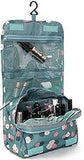 Yogdots Floral Print Hanging Toiletry Bag, Waterproof Travel Cosmetic Organiser Multipurpose Storage Kit Bag