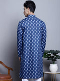Jompers Men'S Cotton Floral Printed Kurtas (Navy, Xxl)