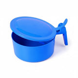 Raindrop World Medical Sputum Pot with Lid, 300 ML Plastic Spit Bowl, Blue Cough Spitting Box
