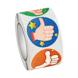 ATORSE 3x500 Pieces Motivational Stickers Thumbs up Sticker for Party Present Package Dia 1.5inch