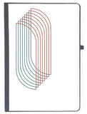Udnag Ruled Notebook Diary Orange Blue Design | Drawing, [A5 80Pages 80Gsm]