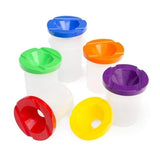 Luoshi 5Pcs Paint Brush Holder Multicolor Painting Water Pots And Wash Tanks For Watercolor And Acrylic Art