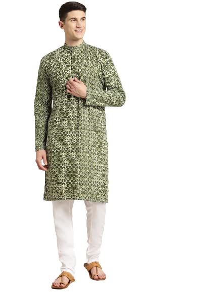 Sojanya (Since 1958 Men'S Cotton Printed Only Long Kurta