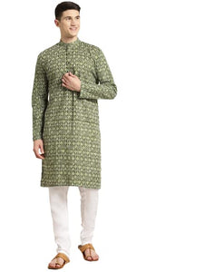 Sojanya (Since 1958 Men'S Cotton Printed Only Long Kurta