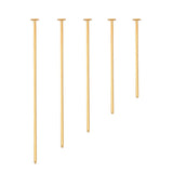 BEADIA 18K Gold Plated Flat Head Pins Non Tarnish 40mm 150pcs for Jewelry Making Findings