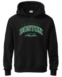 Adro Men'S Cotton Neck Hooded Regular Sweatshirt (H24-Bost-Bl_Black, Large