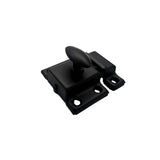 QCAA Oval Turn Cabinet Latch, for Cupboard & Other Furniture, Small, Matte Black, 8 Pack