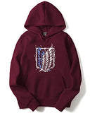 Adro Men'S Cotton Neck Hooded Sweatshirt (H22-2-Winn-Mr_Maroon_M)