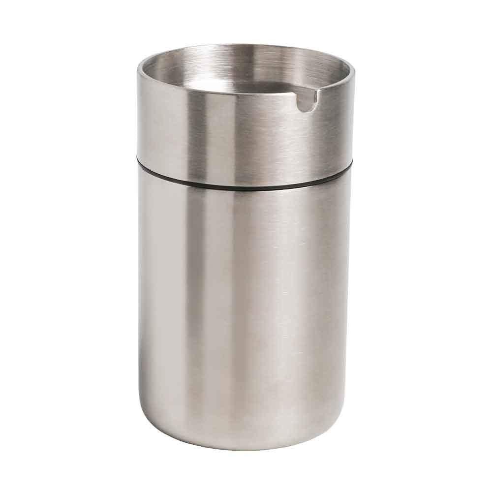 JOCHA Car Ashtray with lid smell proof Stainless Steel Portable Smokeless Detachable Windproof Self Extinguishing Butt Bucket As
