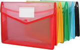 Alusters File Folder, Transparent PolyPlastic A4/Foolscap Documents File Storage Bag With Snap Button/Certificate File Folder (