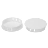PATIKIL 50mm (2) Plastic Hole Plugs, 6Pcs Flush Type Round Hole Plugs Cover Snap in Locking Hole Tube for Table Kitchen Cabinet 
