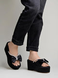 Shoetopia Women'S Platform Heel Sandal,Black,8,B0CXJ1RTDB