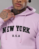 ADRO Hoodie for Men 320 GSM Soft Cotton Hoodies Long Lasting Prints New York Hoodie for Winter | Mens Hoodies | Sweatshirt for Men|H24-NEW-PU-2XL Lavender,Lavender