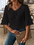 Toplot Fashion Women Tops || Shirt For Woman || Trendy Top For Women || Western Tops For Woman Stylish || Single (Pop-Tshirt-5231-Black-Xs),Black,,B0DX1K2663