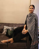 Anni Designer Women'S Rayon Viscose Anarkali Solid Kurta With Pant & Dupatta (Avantika Black_Xl_Black_X-Large),Black,XL,Rayon,Anarkali,