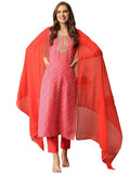 Gosriki Women'S Cotton Blend Embroidered Straight Kurta With Pant & Dupatta (Nini-Multi-Nd-Gs_M_Multi_Medium) Multicolour,Multicolour,,B0D3BY93J7