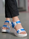 Shoetopia Comfortable & Sporty Sky-Blue Sandals For Women & Girls /Eu39,Blue,6,B0DRJGTDF8