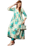 Gosriki Women'S Cotton Blend Straight Printed Kurta With Pant (Fulan See Green-Gs_S_See Green_Small),See Green,,B0D73WCSKD