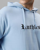 Adro Printed Cotton Hoodie For Men | Sweatshirt With Hood | H24-Ruth-Sk-M Sky Blue
