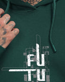 ADRO Hoodies for Men 320 GSM Soft Cotton Hoodie Fabric Long Lasting Printed Hoodies for Winter | Mens Hoodies | Sweatshirt for Men|H24-FTR-GRN-L Green,Green