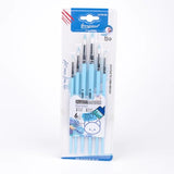 Levin 6Pcs Paint Brushes Set Nylon Hair With Plastic Handle For Acrylic Oil Watercolor Gouache (Round)