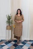 Gosriki Women'S Rayon Blend Straight Printed Kurta With Palazzo (Jones Mustard-Gs_L_Mustard_Large),Mustard,,B0DRNMKZ8S