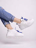 Shoetopia Women'S Stiletto Heel Sneakers White,White,7,B0CSPFHSP7