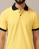 Toplot Men'S Regular Fit Polo T-Shirt (Sqaure-Polo-5180-Yellow-M),Yellow,,B0CY5GY361
