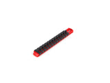 TEKTON 1/4 Inch Drive x 8 Inch Socket Rail, 13 Clips (Red) | OSR01113 | Made in USA