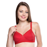 Trylo Women'S Non-Wired Bra (Sarita_Red_32C),Red,32,B07YYLX34X