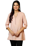 Libas Women'S Cotton Blend Straight Kurtis (58248B_Pink