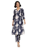 Libas Women'S Silk Blend Kurta Sets (99229_Blue_L)