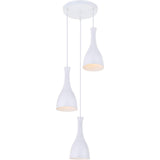 Living District Aiken 3 Light White Pendant