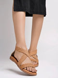 Shoetopia Women'S Block Heel Sandal,Tan,5,B0CXJ529ZR