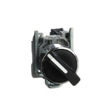 Schneider Electric XB4BD21 Harmony XB4 Selector Switch for Industrial Machinery with Metal Bezel, 2 Positions, Stay Put Operatio