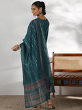 Libas Women'S Silk Blend Kurta Set (49229_Teal Green Teal Green M