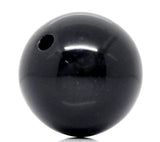60 Round Black Acrylic Beads 20mm Diameter with 2.6mm Hole
