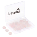 BEADIA Natural Rose Quartz Crystal Rondelle Stone with Large Hole (4mm) Loose Semi Gemstone Beads for Jewelry Making 10mmx4mm 24