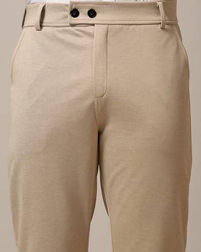 Toplot Men'S Formal Trousers || Slim Fit Men'S Wear Trousers || Stretchable Formal Pant Trousers || Trouser For Men (Formal-5181-Beige-28),Beige,28,B0DKBMSTJ1