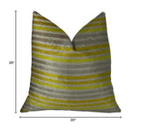 Plutus Brands Plutus Fork Valley Handmade Throw Pillow, 20 X 26 Standard, Lime/Gray