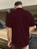 Dhruvi Trendz Mens Polly Cotton Men'S Casual Shirt Regular Fit Casual (Dt-Ms-6131_Maroon_M)