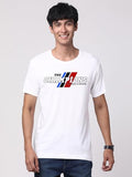 Adro Men'S Graphic Printed 100% Cotton T-Shirt - Regular Fit, Printed T-Shirts For Men (Rn24-Cmp-Wh_White_L)