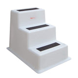 Taylor Made Triple Tread Stepsafe Dock Step, White, 300 lb. capacity - Step safety and securely onto your boat - Patented non-sl