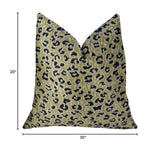 Plutus Brands Plutus Soft Cheetah Handmade Throw Pillow, 20 X 20, Cream/Black